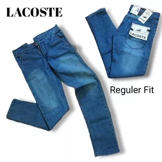 PROMO Celana panjang jeans cowok lacoste reguler fit termurah