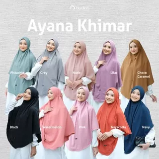 Ayana Khimar ORI Audina Hijab/Jilbab Tali Audina/Khimar Non Pet Tali