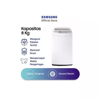 Samsung mesin cuci 1tabung 8kg WA80H4200SW/WA80H4000SW