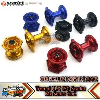 TROMOL KLX TROMOL SET DEPAN BELAKANG  KLX 150 H36 SCARLET MXS CNC OREN