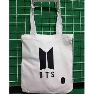 tas tote bag bts kpop bangtan boys Putih