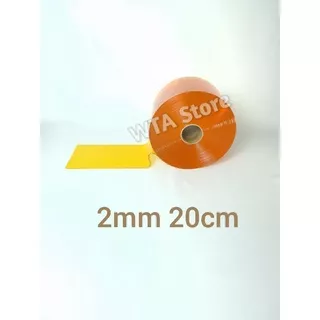 TIRAI PVC STRIP CURTAIN TIRAI PLASTIK per meter warna Orange Transparant 2mm 20cm