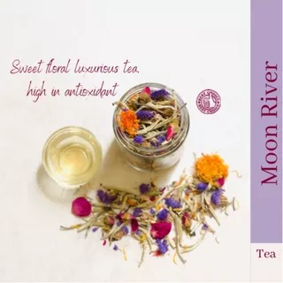 Organic&Joy• Moon River Tea Blend| White tea| Teh silver needle (tea blend,teh calendula,teh putih,teh bunga calendula(
