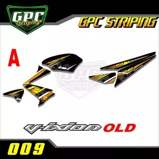 Sticker Striping Vixion OLD lama gold FZ150i - Stiker Variasi List Motor GPC 009