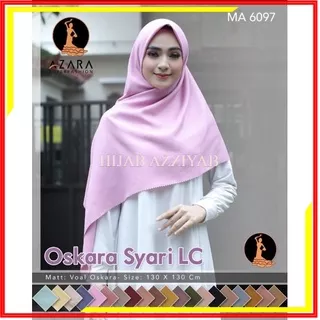 Jilbab Segi Empat Hijab Syari Jumbo Voal  AZARA Oskara Grosir Voal Miracle Polos LASER 130cm x 130cm