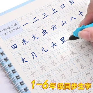 Learn Chinese Character Mandarin Language Learning Book Chinese Writing Practice Copybook for 1-6 Grade Primary School Student Beginners Writing Workbook