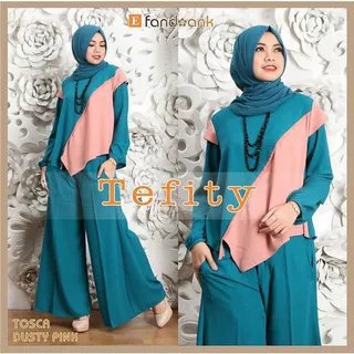 Gamis Wanita cewek baju muslim terbaru murah kekinian J9J1 Tefity set 3in1 Tosca NI Ghamis Wanita Je