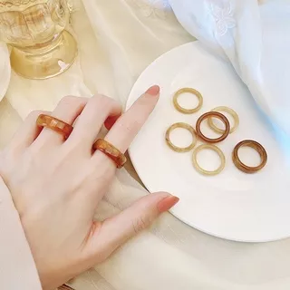 Cincin korea giok imitasi coklat