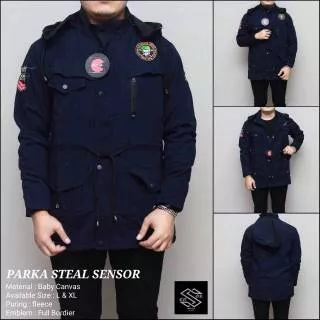 Jaket parka sensor KNIGHT BLACK / jaket parka original sensor / jaket parka kanvas murah