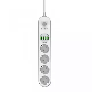 Power Strip LDNIO SE4432 3-Socket 4-USB Port 3.4A 2meter