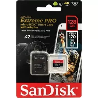 Sandisk MicroSDXC Extreme Pro 128GB A2 UP TO 170MB/S - Memory Micro SD