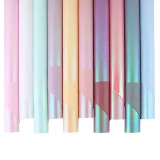 (20 lembar) Cellophane Hologram Holographic wrapping paper bouquet / kertas pembungkus bunga / plastik florist anti air