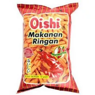 OL8 - Oishi Snack Kraker Udang Pedas 70G
