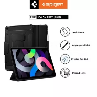 Spigen Case iPad Air 4 10.9 Rugged Armor Pro Carbon Flip Cover Casing