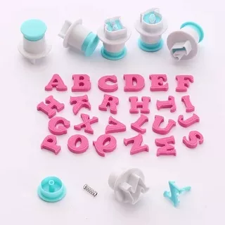 fondant alphabet mold / fondant number mold / plunger cutter huruf angka cetakan abc nomor fondant biskuit