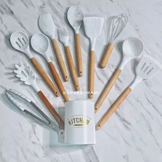 sutil silicon set marble - kitchen utensil set marble - sutil silikon marmer - sutil silikon