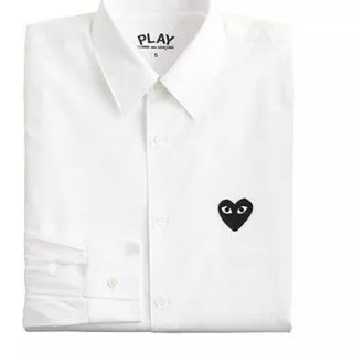 BRANDS FESTIVAL Kemeja CDG PLAY Putih dan Hitam Cowok SHIRT FOR MEN (READYSTOCK)