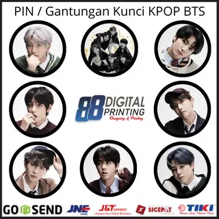 (Bisa COD) Gantungan Kunci KPOP BTS atau PIN Gambar BTS Ganci - Pose 8