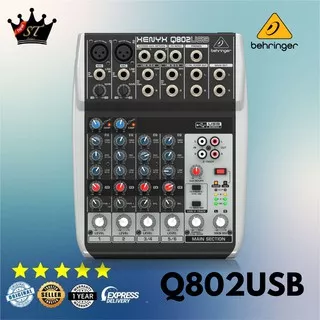 Behringer Xenyx Q802USB Q802 Q-802 USB Q 802 Mixer Audio Interface