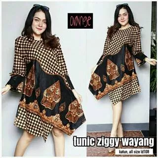 Dress Tunik Batik Ziggy Wayang