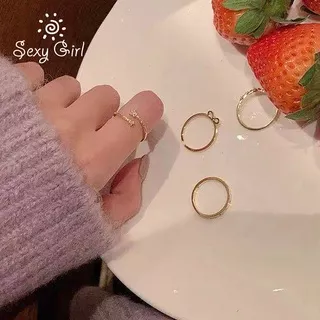 Star Moon Ring Female Fashion Personality Light Luxury Niche Exquisite Ins Tide Niche Design Index Finger Ring Sexy Girl Jewelry