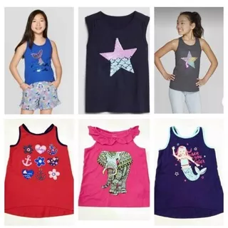 BAJU ANAK PEREMPUAN CNJ, GAP & FADED GLORY TANK TOP  (4Y - 10/12Y)