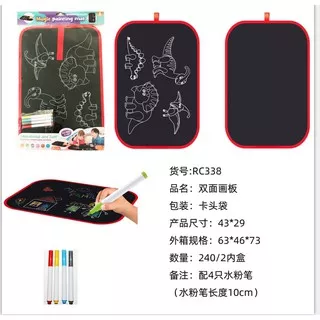 DRAWING BOARD MAGIC PAINTING MAT PAPAN TULIS 2 SISI UNIK / PAPAN GAMBAR LUKIS DAPAT DIPAKAI ULANG