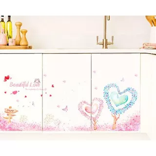 METH XL7143 PINK GRASS LOVE WALLSTICKER WAL STIKER WALLSTICKER WALL STIKER 50X70WALLSTIKER STIKER DINDING MEWAH BAGUS MURAH DEKORASI RUANGAN STICKER TEMBOK WALLSTICKER