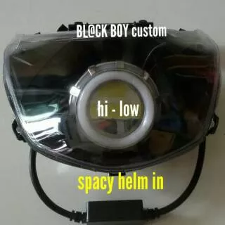 HEADLAMP LAMPU DEPAN SPACY HELM  IN/REFLEKTOR SPACY HELM IN PLUS PROJIE LED HI LOW