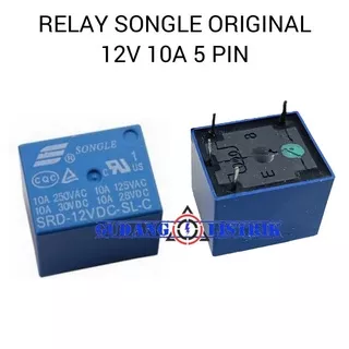 Relay 12V 10A Original Songle SRD-12VDC-SL-C 5 Pin T73 DC Control Coil