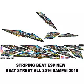 STRIPING VARIASI HONDA BEAT NEW ESP 2016 SAMPAI 2018 THAILOOK MOTIP ICON STICKER BEAT STREET NEW POLET LIS NGO STRIPING