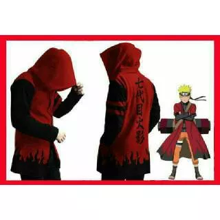 jubah anime naruto hokage yondaime merah/ putih