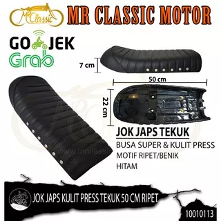 Jok Custom Japs Tekuk 50 Cm Ripet Hitam Custom Variasi