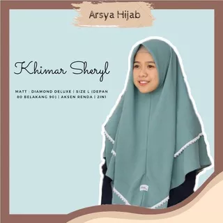 Arsya Hijab Jilbab Segi Empat Kerudung Segiempat Syari Jumbo Instan Renda Non Pet Bolak Balik Sheryl