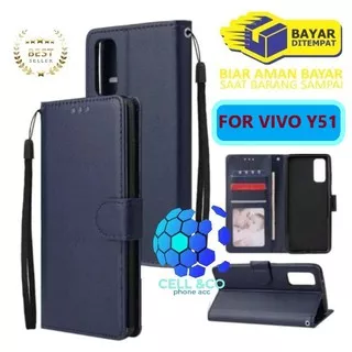 Flip cover VIVO Y51 Flip case buka tutup kesing hp casing flip case leather wallet