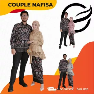 Kebaya batik couple Nafisa 1, kebaya lamaran, seserahan, kebaya tunangan, kebaya wisuda, couple brukat setelan atasan batik, pakaian wanita terlaris, batik modern terlaris batik kondangan, baju wanita, set couple batik, kebaya tunik