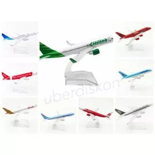 Mainan Miniatur Diecast Pesawat Terbang Garuda Air Asia Citilink Batik Air Korean Air SQ
