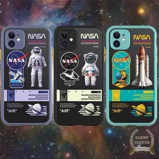 Case iPhone 12 Pro Max 12 Mini Casing iPhone 11 Pro Max iPhone 6 6s 7 8 Plus XR X XS MAX SE 2020 Tide Brand NASA Skin Feel Matte Hard Camera Protection Case Cover