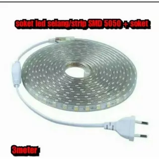 lampu led strip selang smd 5050 3meter 3m 220v outdoor