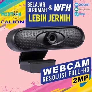Webcam 1080P Web Cam Microphone PC Laptop Komputer | Kamera Web Camera Eksternal | Calion CAL-2004WD
