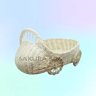 K92L - Keranjang rotan mobil L 30x23x7 cm parcel hampers hantaran seserahan pernikahan souvenir kado