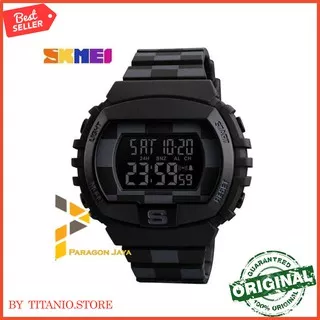 Jam Tangan SKMEI 1304 Digital Sporty Pria - Hitam Polos Termurah V0O8 Water Resistant