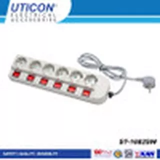 UTICON ST1682SW Stop Kontak 6 Lubang 1.5 Meter Arde Power Extension