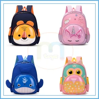 [MTOYS] Tas Ransel Anak Sekolah PG/PAUD lucu keren motif timbul karakter kartun hewan 3D Dimensi untuk Cowok/Cewek- Kualitas Import Premium