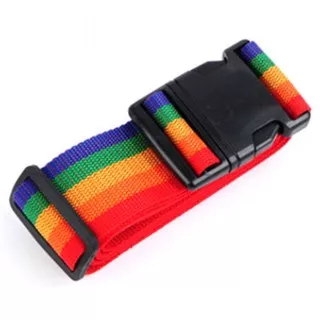 (BISA COD) Travel Rainbow Luggage Coded Lock Suitcase Belt / Tali Koper Password