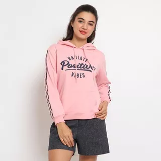 Transmart - ZELIA Sweatshirt Hoodie Radiate Positive Sij233 Ro Dusty Pink