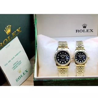 GROSIRAN JAM TANGAN ROLEX COUPLE YL2270 + KARTU GARANSI - JAM TANGAN PRIA WANITA INCLUDE BOX ORIGINAL