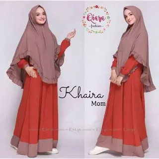 KHAIRA MOM  gamis set hijab syar`i