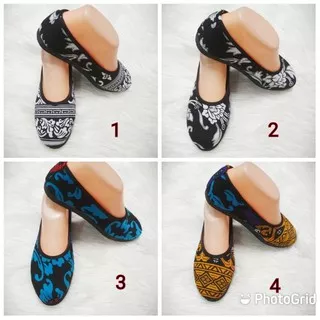 Sepatu Wanita Flat Shoes Batik Sepatu Kain Khas Bali Etnik