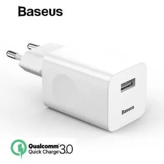 Baseus Wall Charger 24w Quickcharge 3.0 Tidak termasuk kabel